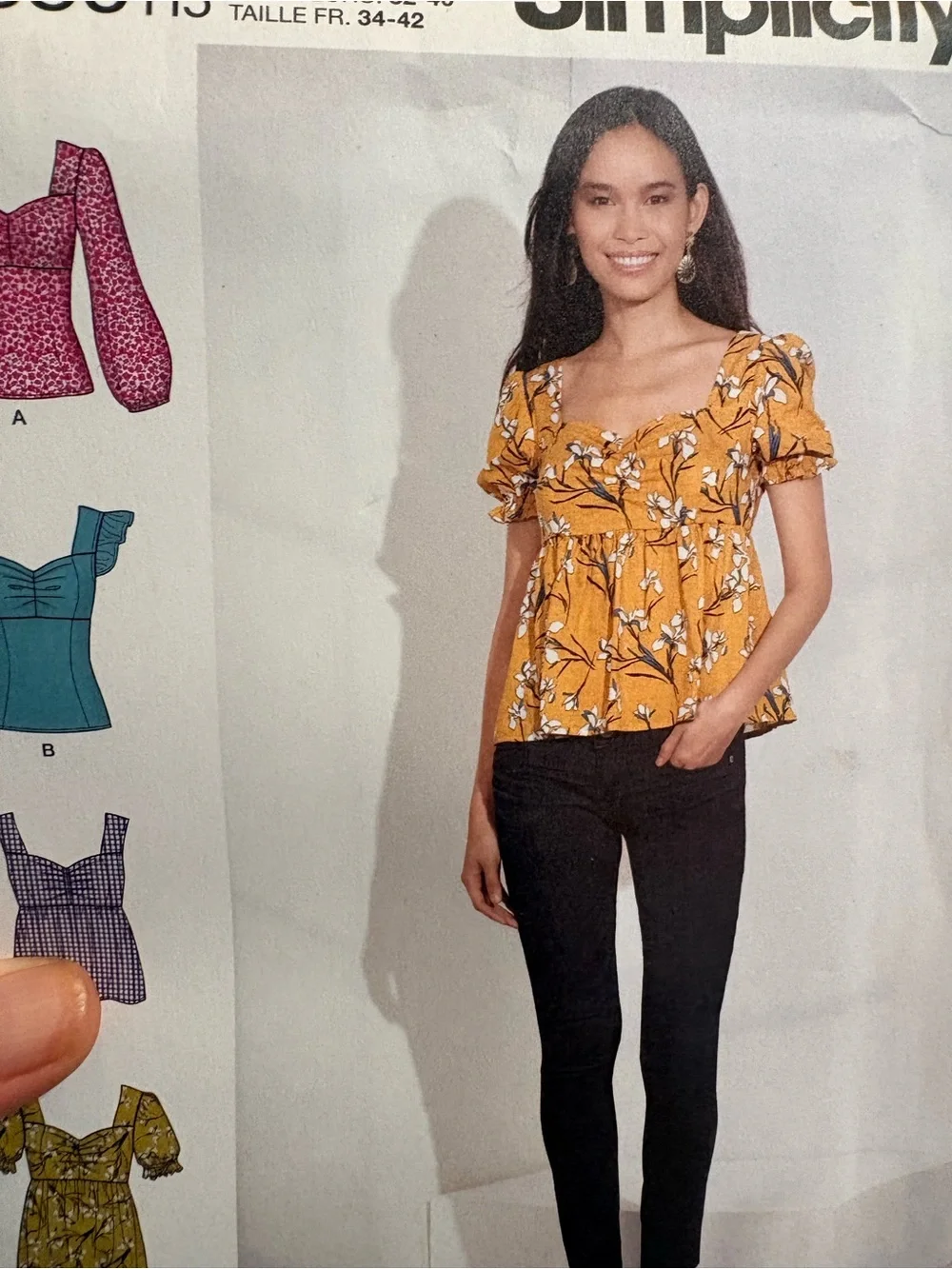 BN UNCUT SIMPLICITY 8880 H5 SEWING PATTERNS TOPS BLOUSE